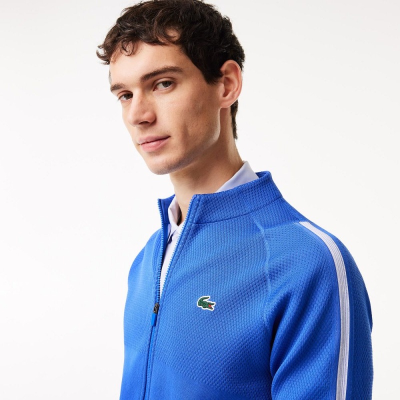 Men's Lacoste Lacoste Tennis x Novak Djokovic Zip-Up Jackets Ladigue blue | FKJ983476