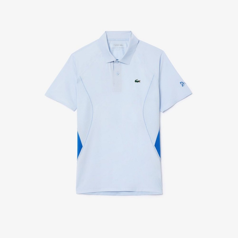 Men's Lacoste Lacoste Tennis x Novak Djokovic Ultra-Dry Polo Shirts Phoenix blue | HML140735