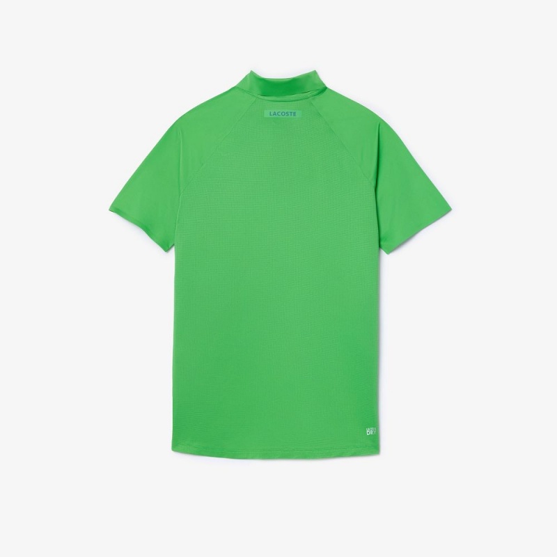 Men's Lacoste Lacoste Tennis x Novak Djokovic Ultra-Dry Polo Shirts Sorrel green | RJD046513