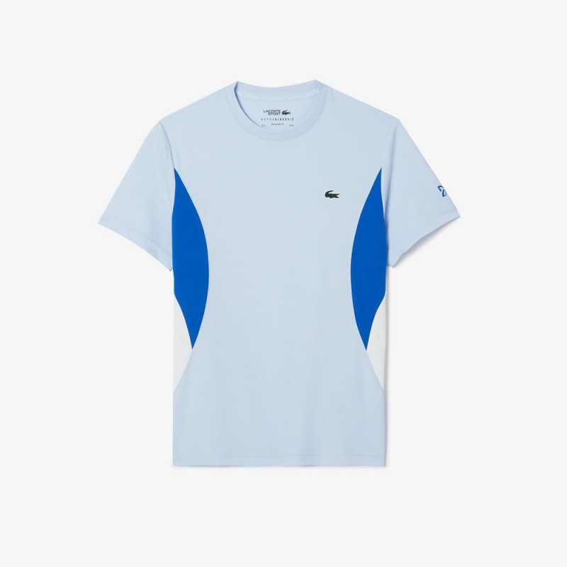 Men's Lacoste Lacoste Tennis x Novak Djokovic T-Shirt Phoenix blue | KYL431895