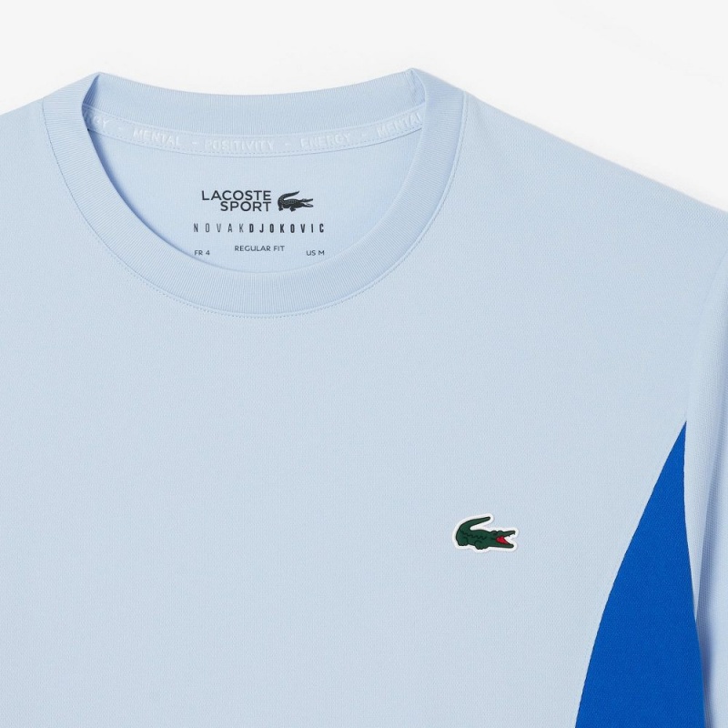 Men's Lacoste Lacoste Tennis x Novak Djokovic T-Shirt Phoenix blue | KYL431895