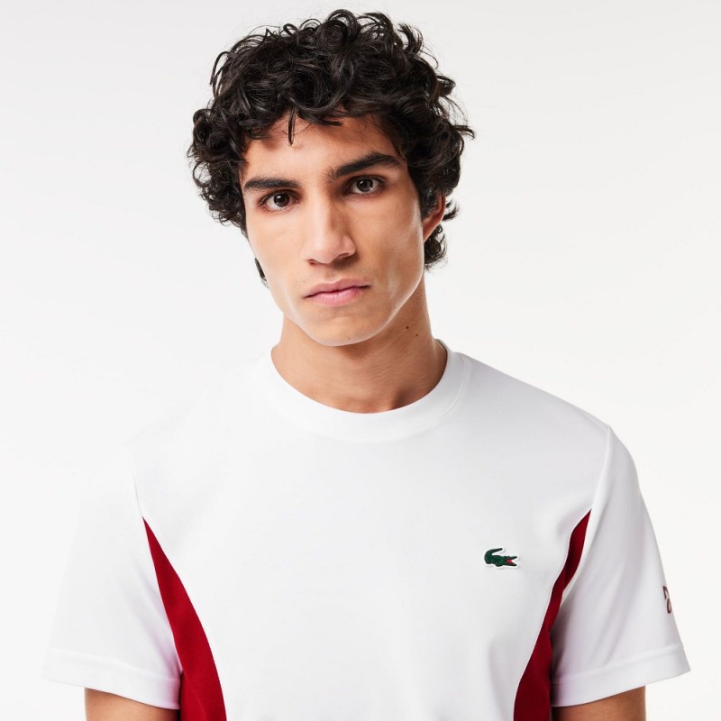 Men's Lacoste Lacoste Tennis x Novak Djokovic T-Shirt White | NIY016583