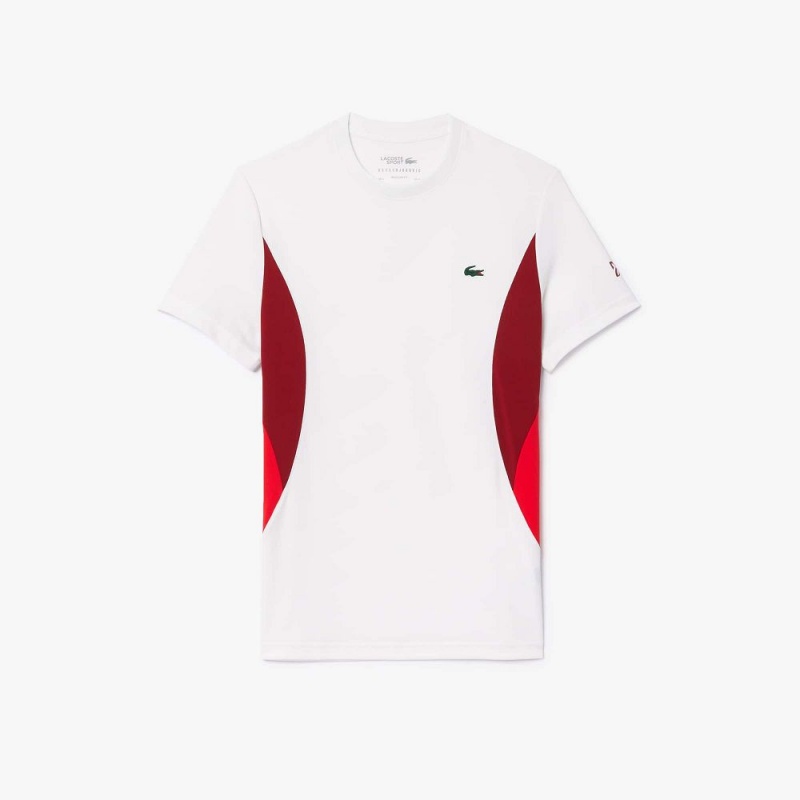 Men's Lacoste Lacoste Tennis x Novak Djokovic T-Shirt White | NIY016583