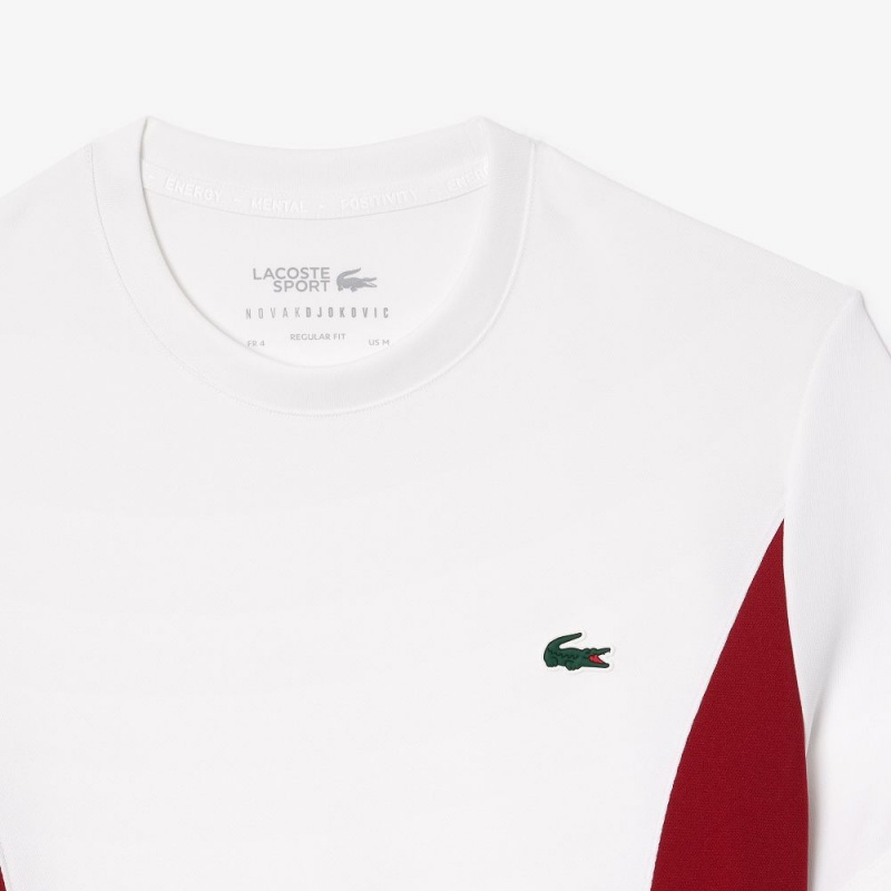 Men's Lacoste Lacoste Tennis x Novak Djokovic T-Shirt White | NIY016583