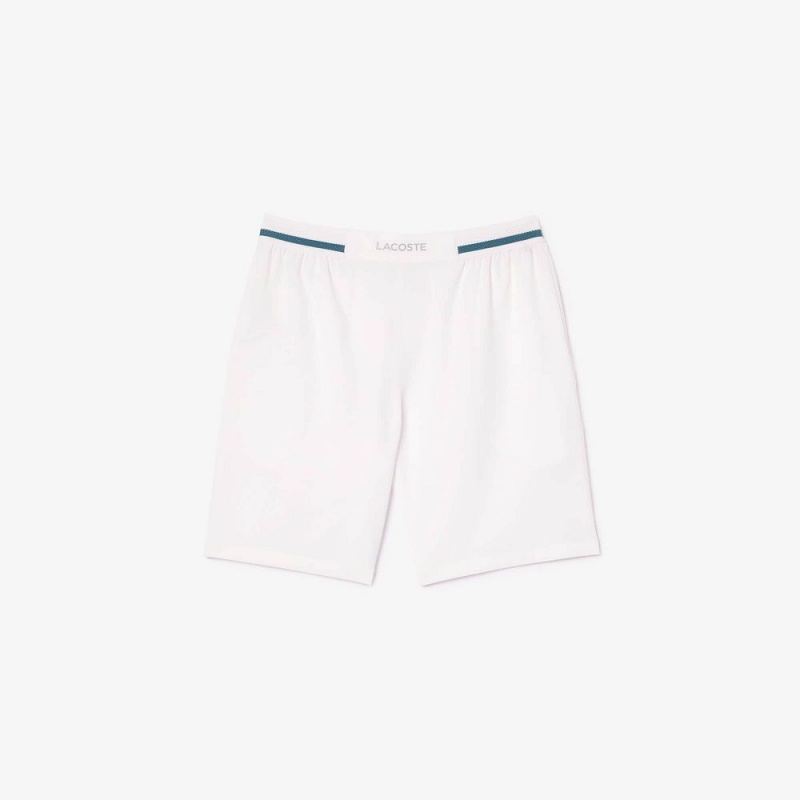 Men's Lacoste Lacoste Tennis x Novak Djokovic Shorts White | FVH617280