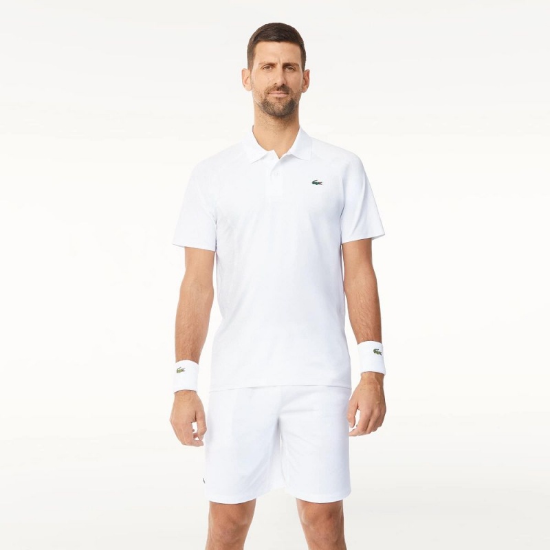 Men\'s Lacoste Lacoste Tennis x Novak Djokovic Shorts White | FVH617280