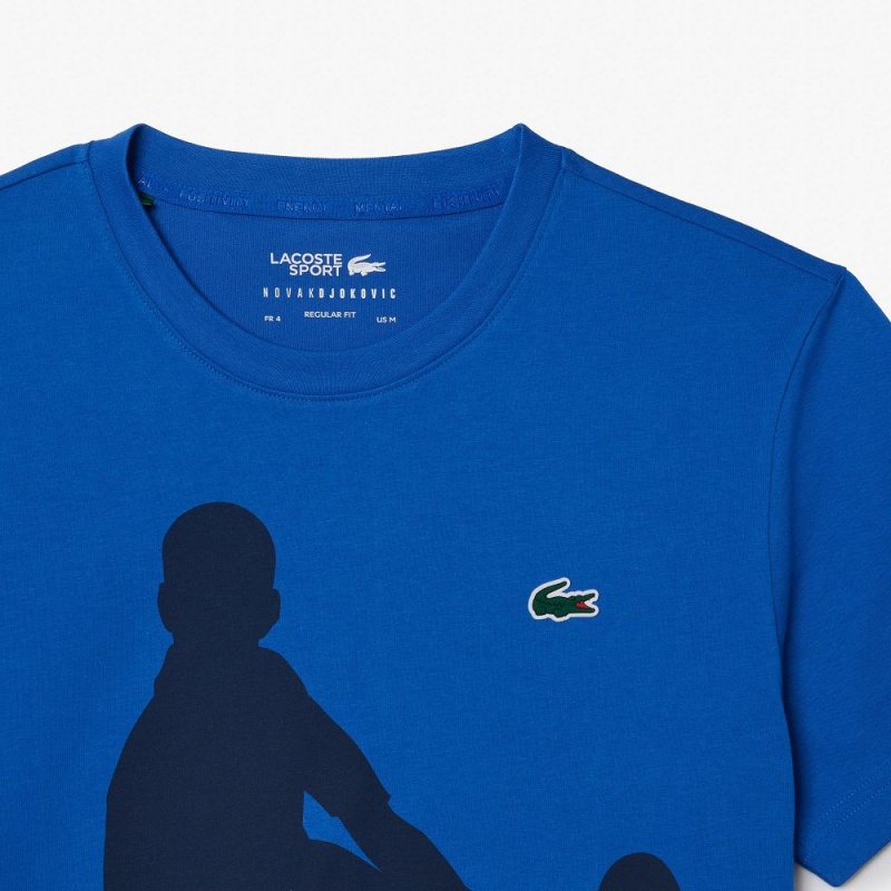 Men's Lacoste Lacoste Tennis x Novak Djokovic Cap Set T-Shirt Ladigue blue | RGN654912