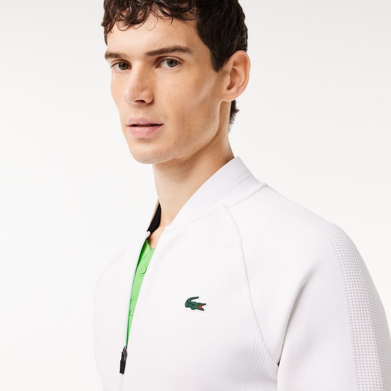 Men's Lacoste Lacoste x Daniil Medvedev Ultra-Dry Tennis Jackets White | FVW392654