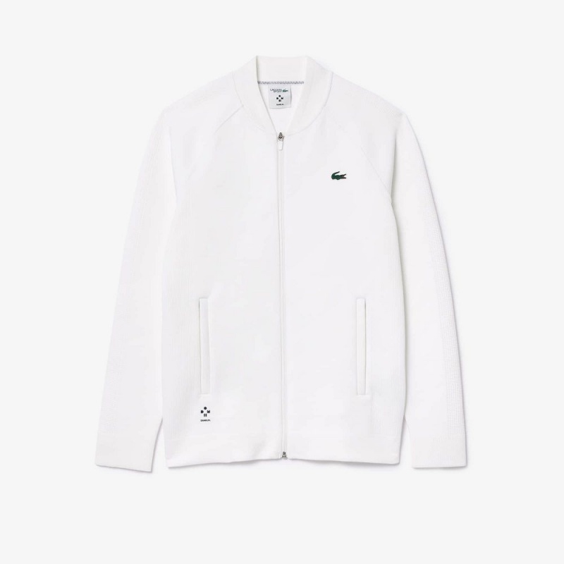 Men's Lacoste Lacoste x Daniil Medvedev Ultra-Dry Tennis Jackets White | FVW392654