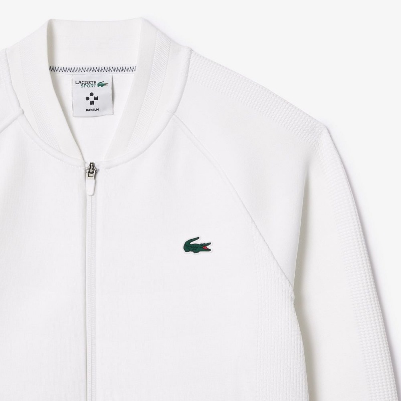 Men's Lacoste Lacoste x Daniil Medvedev Ultra-Dry Tennis Jackets White | FVW392654