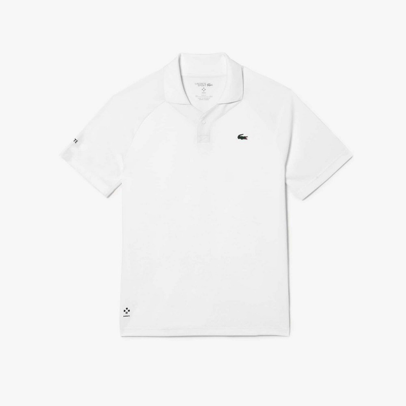 Men's Lacoste Lacoste x Daniil Medvedev Ultra-Dry Tennis Polo Shirts White | FWA269418