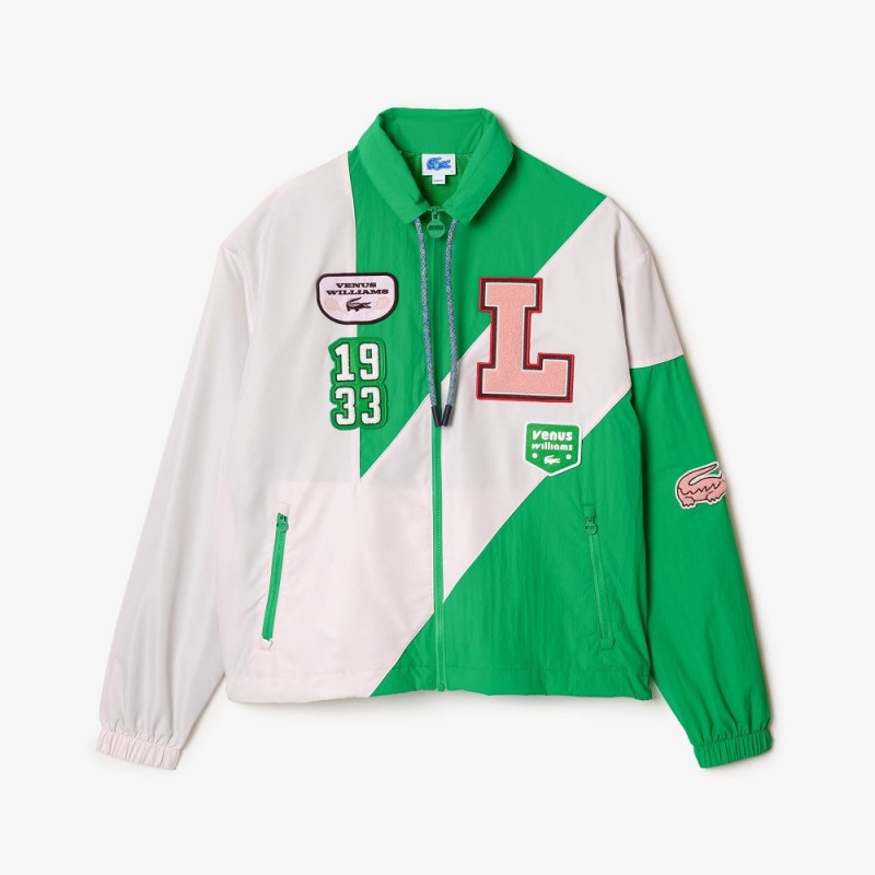 Men's Lacoste Lacoste x EleVen by Venus Oversized Track Jackets Green Light Pink | AKN789261