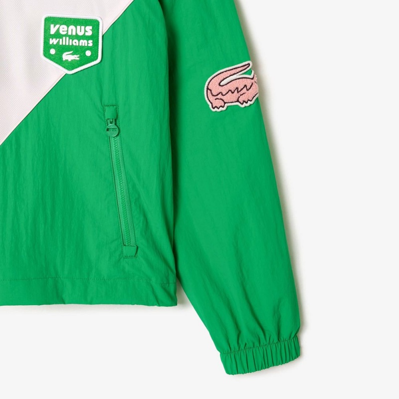 Men's Lacoste Lacoste x EleVen by Venus Oversized Track Jackets Green Light Pink | AKN789261