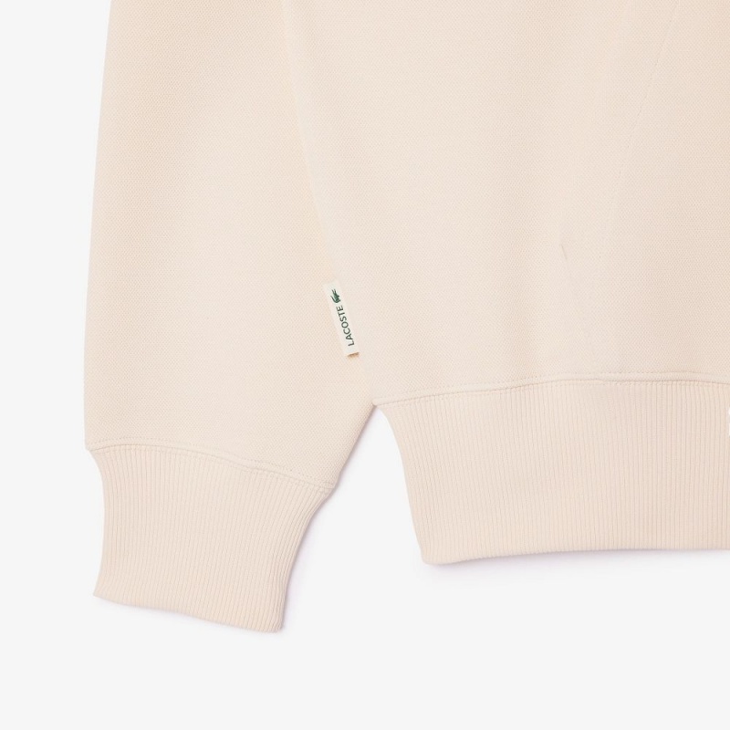 Men's Lacoste Lacoste x Highsnobiety Oversized Piqué Sweatshirt Beige | TVA193057