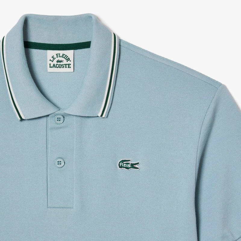 Men's Lacoste Lacoste x le FLEUR Heavy Piqué Polo Shirts Grey | JLD643901