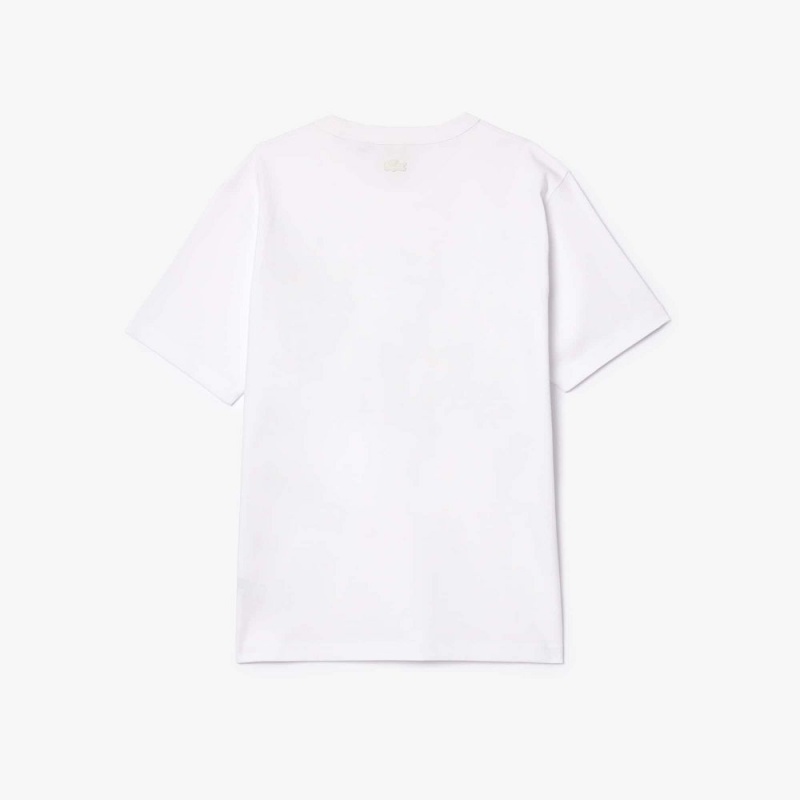 Men's Lacoste Lacoste x le FLEUR Jersey T-Shirt White | TMN109754