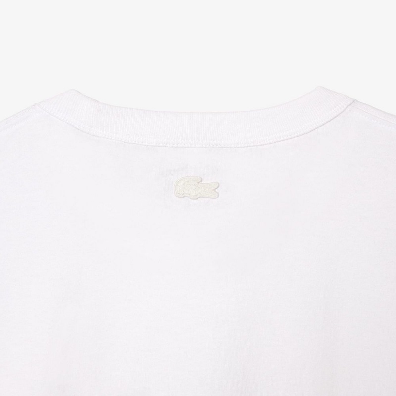 Men's Lacoste Lacoste x le FLEUR Jersey T-Shirt White | TMN109754