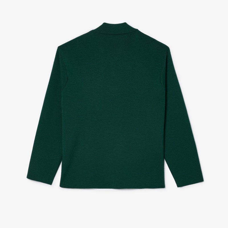 Men's Lacoste Lacoste x le FLEUR Long Sleeved Polo Sweater Green | LEA084761