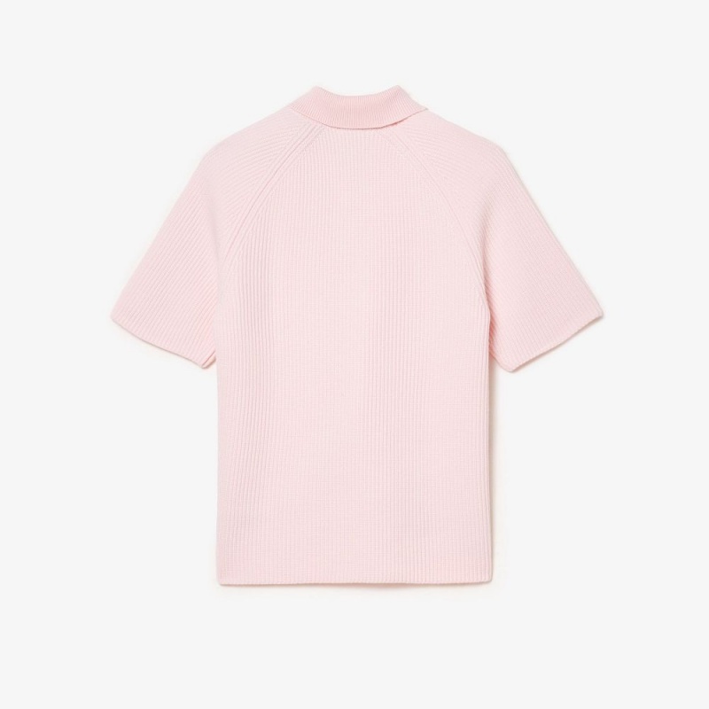 Men's Lacoste Lacoste x le FLEUR Polo Collar Sweater Pink | UWC482560