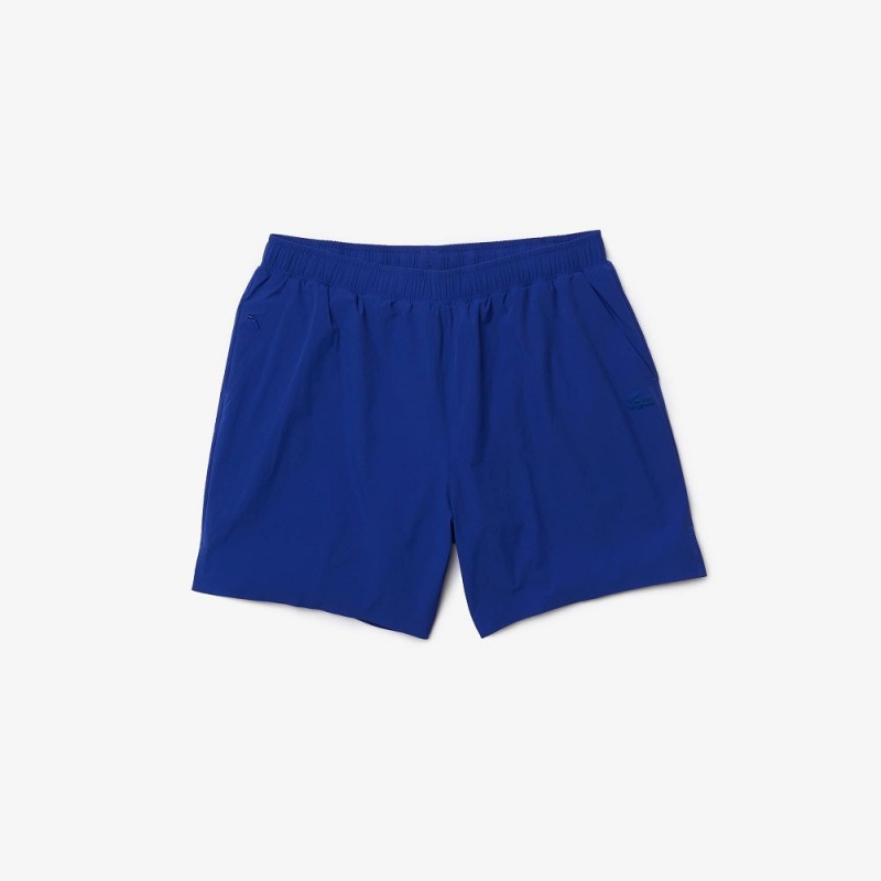 Men's Lacoste Light Swim Trunks Blue | IXZ269048