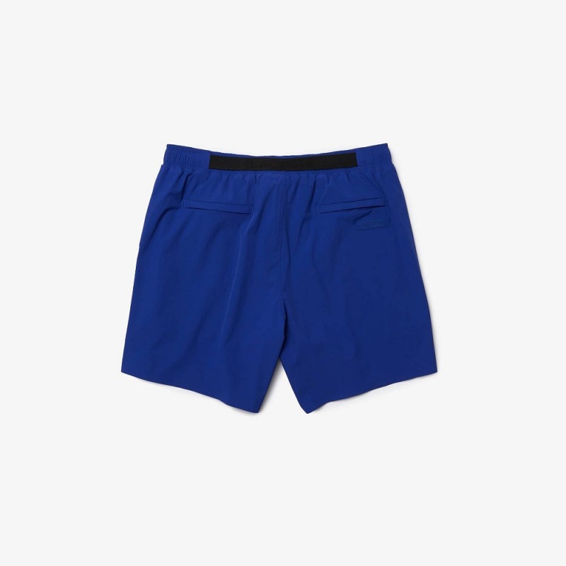 Men's Lacoste Light Swim Trunks Blue | IXZ269048