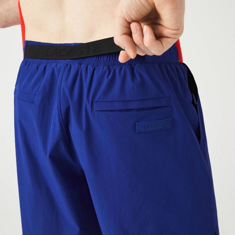 Men's Lacoste Light Swim Trunks Blue | IXZ269048