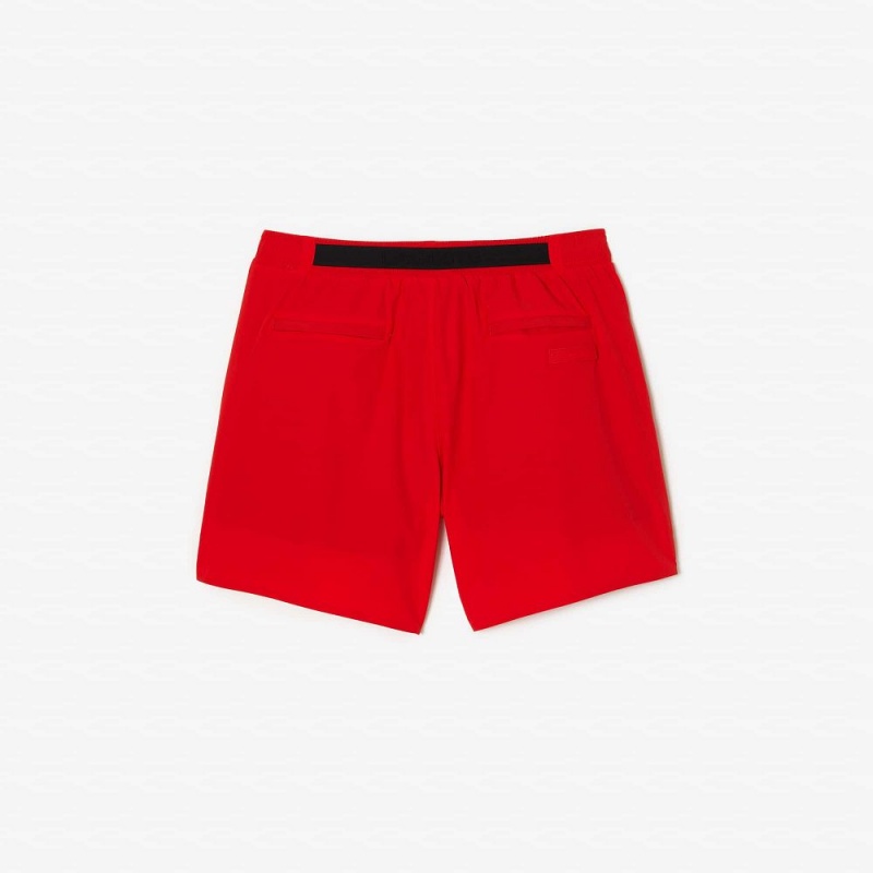 Men's Lacoste Light Swim Trunks Red | AQZ658134