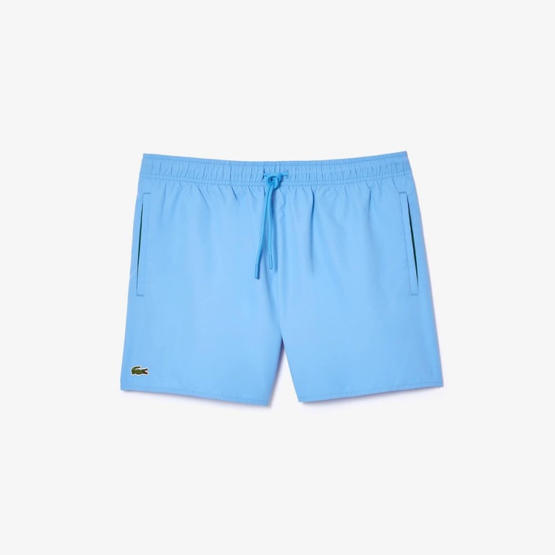 Men's Lacoste Lightweight Swim Shorts Blue Green | XBN647812