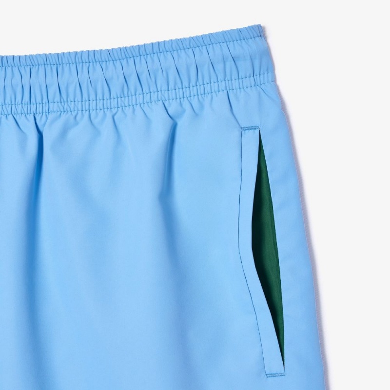 Men's Lacoste Lightweight Swim Shorts Blue Green | XBN647812