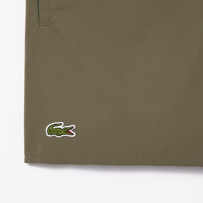 Men's Lacoste Lightweight Swim Shorts Khaki Green Green | REU547912