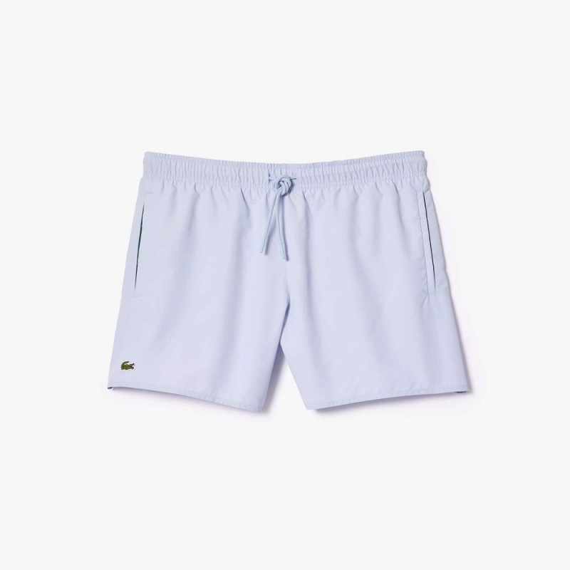 Men's Lacoste Lightweight Swim Shorts Light Blue Green | NEM476215