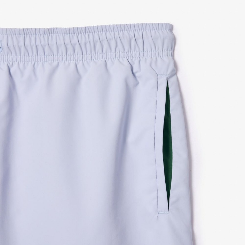 Men's Lacoste Lightweight Swim Shorts Light Blue Green | NEM476215