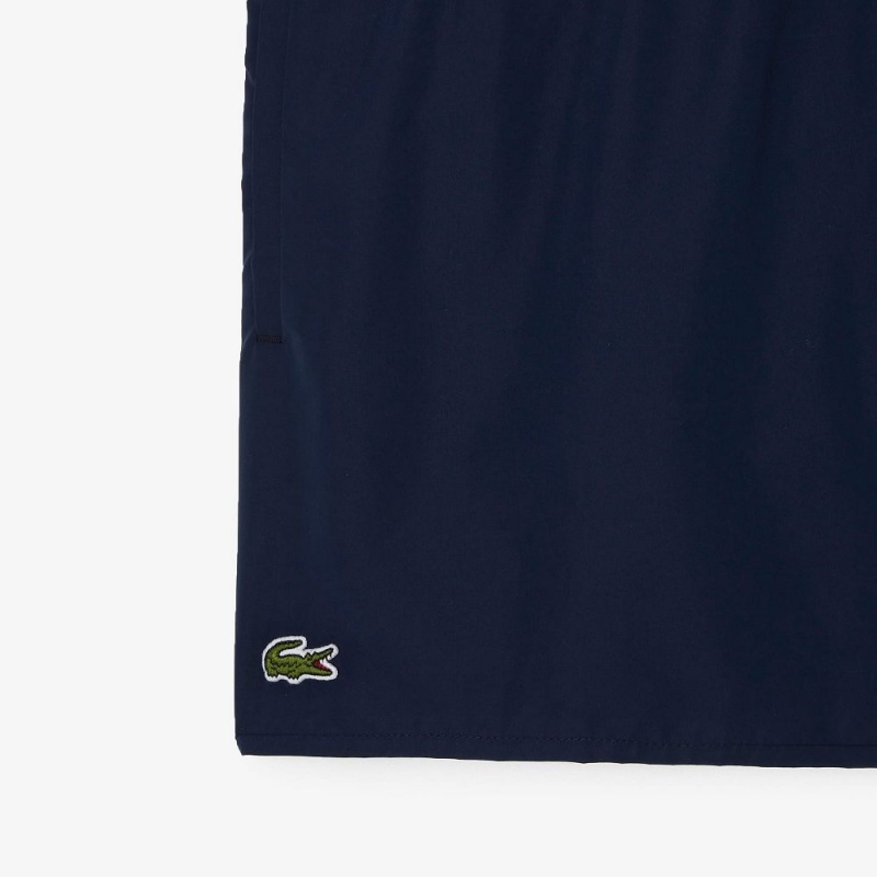 Men's Lacoste Lightweight Swim Shorts Navy Blue Green | MUQ170648