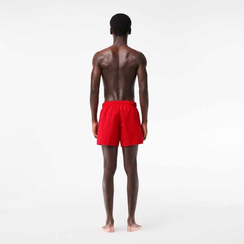 Men's Lacoste Lightweight Swim Shorts Red Green | VRE325187