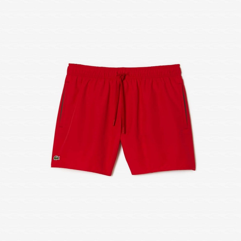 Men's Lacoste Lightweight Swim Shorts Red Green | VRE325187