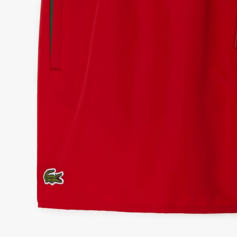 Men's Lacoste Lightweight Swim Shorts Red Green | VRE325187