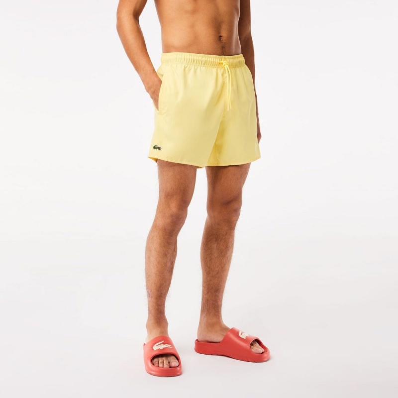 Men's Lacoste Lightweight Swim Shorts Yellow Green | GCD598461