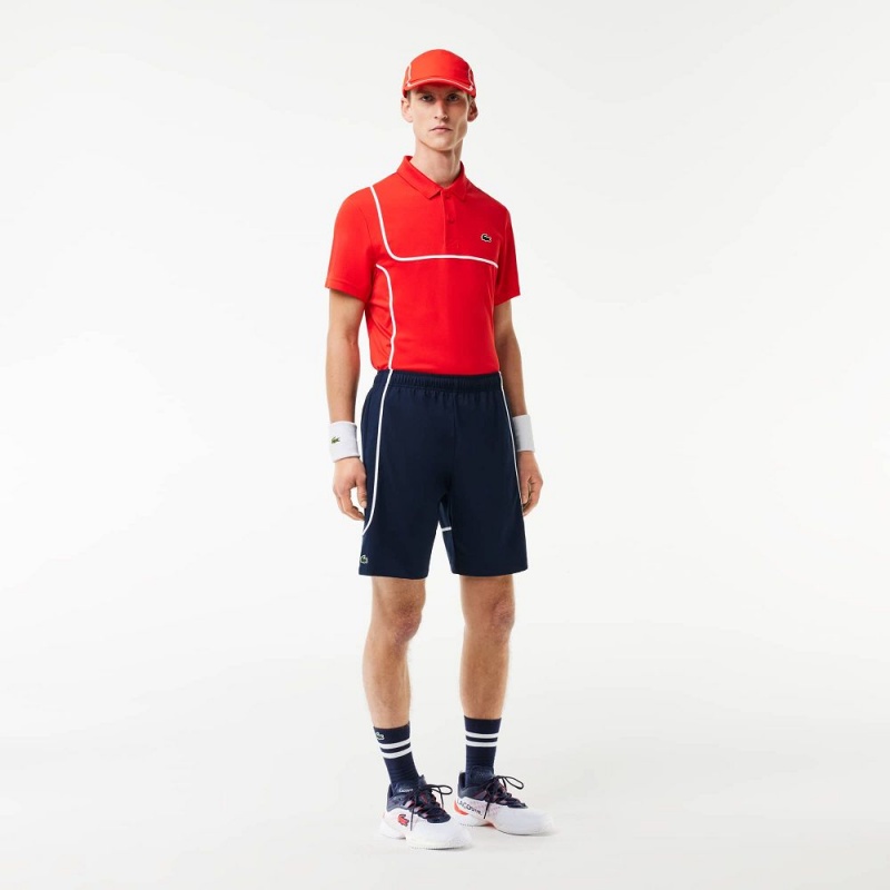 Men's Lacoste Linerless Tennis Shorts Navy Blue | LVE096147