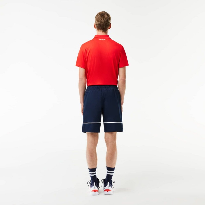 Men's Lacoste Linerless Tennis Shorts Navy Blue | LVE096147