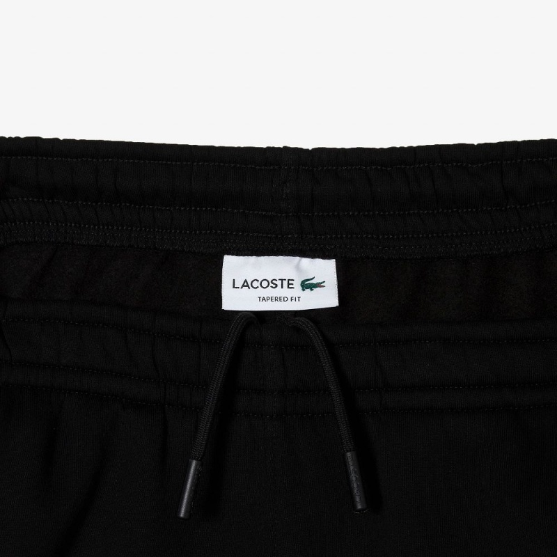 Men's Lacoste Logo Stripe Joggers Black | KWC827314