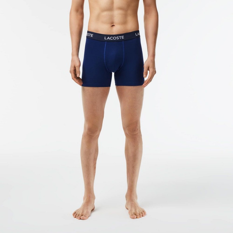 Men's Lacoste Logo Waist 5-Pack Boxer Briefs Methylene blue | JIF286907