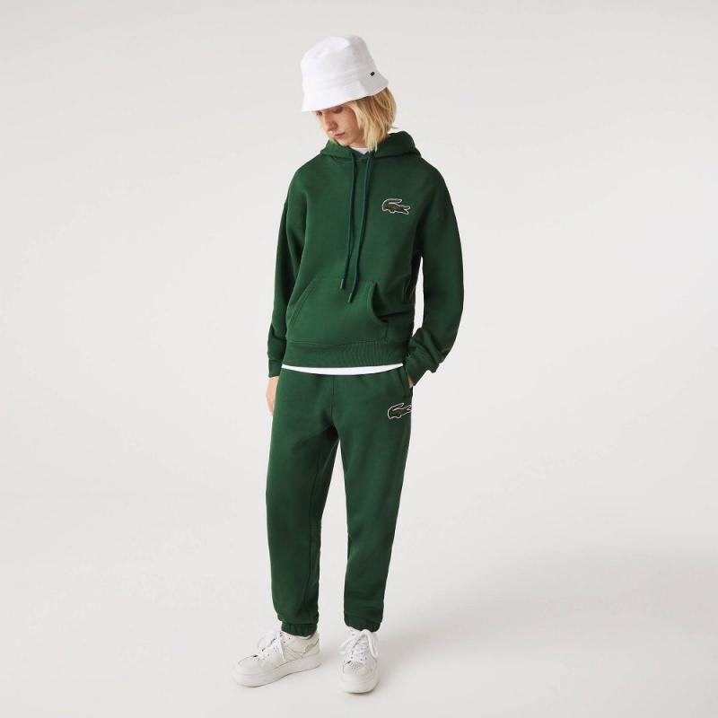 Men's Lacoste Loose Fit Hoodie Pine green | HAM265409