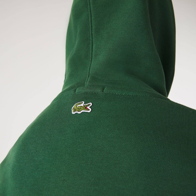 Men's Lacoste Loose Fit Hoodie Pine green | HAM265409