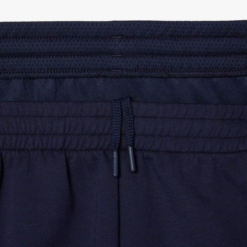 Men's Lacoste Mesh Panels Sweatpants Navy Blue | MXG690538