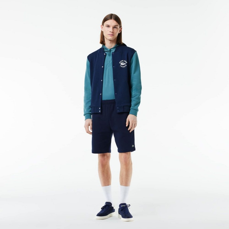 Men's Lacoste Miami Open Edition Bomber Jackets Navy Blue Blue | VOD641230