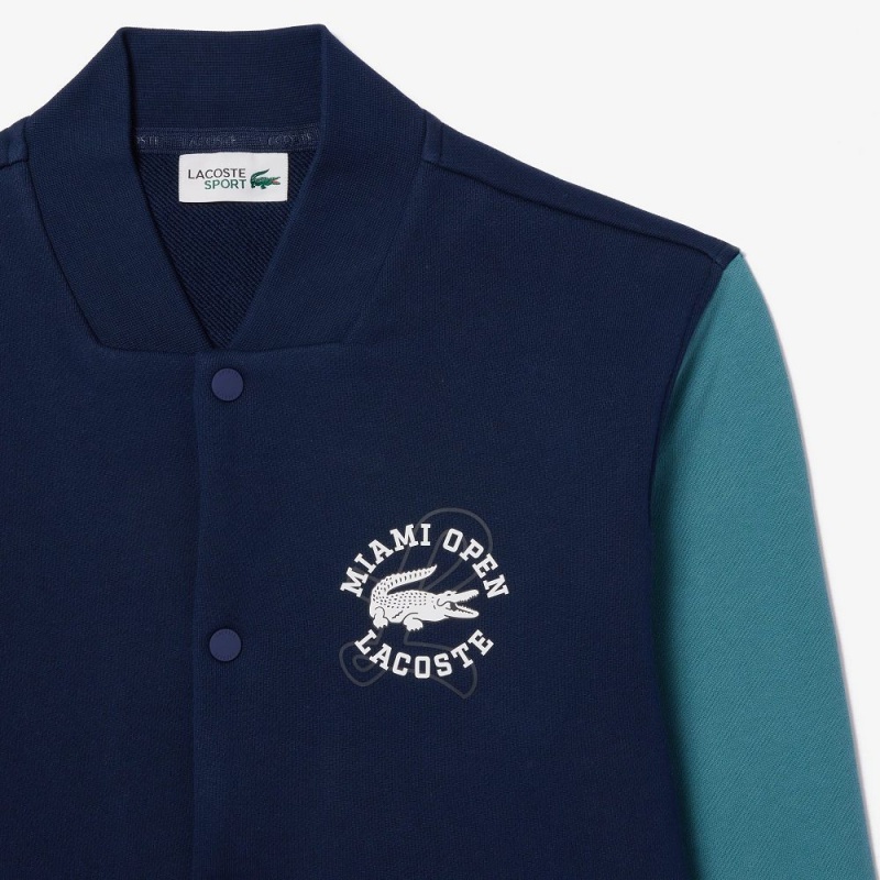 Men's Lacoste Miami Open Edition Bomber Jackets Navy Blue Blue | VOD641230