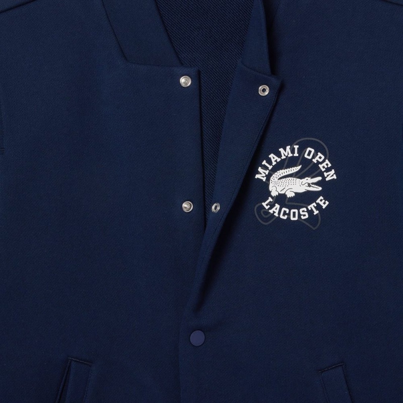 Men's Lacoste Miami Open Edition Bomber Jackets Navy Blue Blue | VOD641230