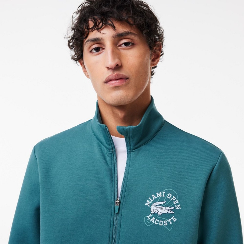 Men's Lacoste Miami Open Edition Tennis Sweatshirt Hydro blue | WCP104985