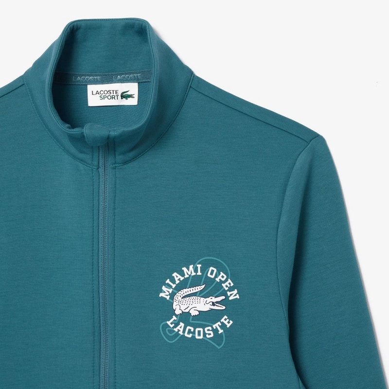 Men's Lacoste Miami Open Edition Tennis Sweatshirt Hydro blue | WCP104985