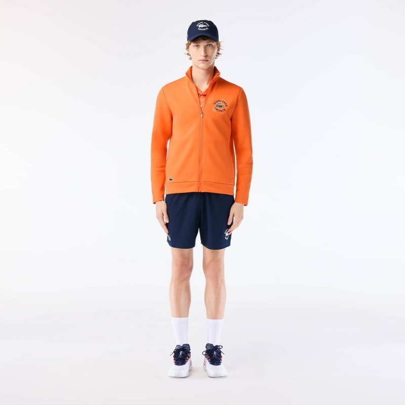 Men's Lacoste Miami Open Edition Tennis Sweatshirt Orange | LKF605123